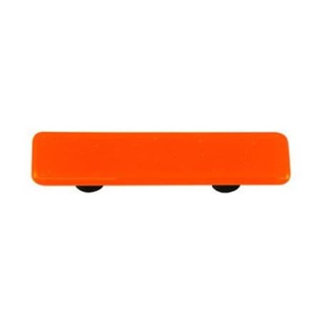 Palacedesigns Opal Orange Rectangle Glass Cabinet Pull - Aluminum Post PA884767